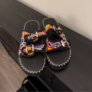 Colorful Embroidered Women's Sandals